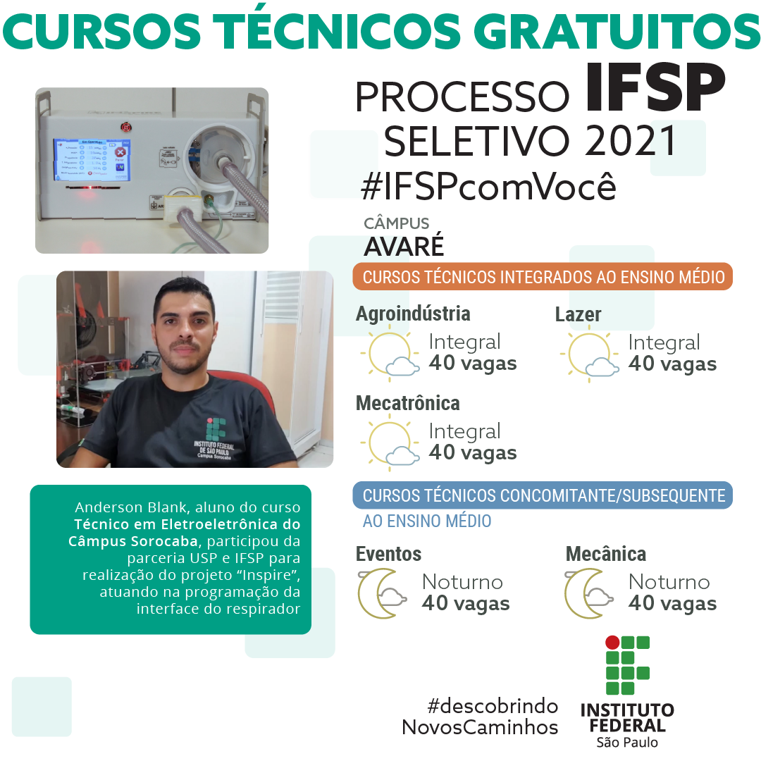 IFSP Avaré oferece 200 vagas para cursos técnicos gratuitos - sudoestepaulista