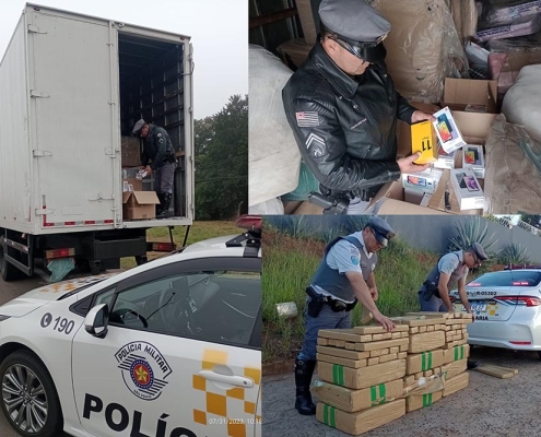 Caminhão parado pela PM Rodoviária, base de Avaré, transportava milhões de reais em drogas e contrabando - sudoestepaulista