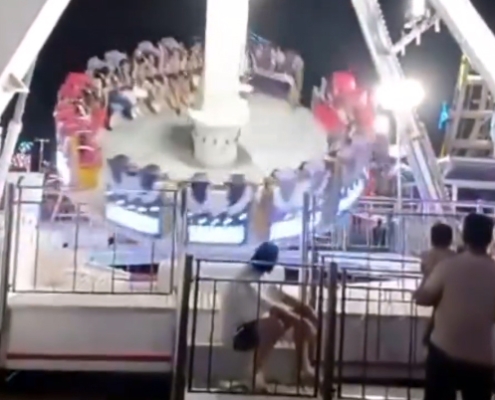 Acidente chocante em aparelho de parque de diversões é registrado em vídeo - sudoestepaulista