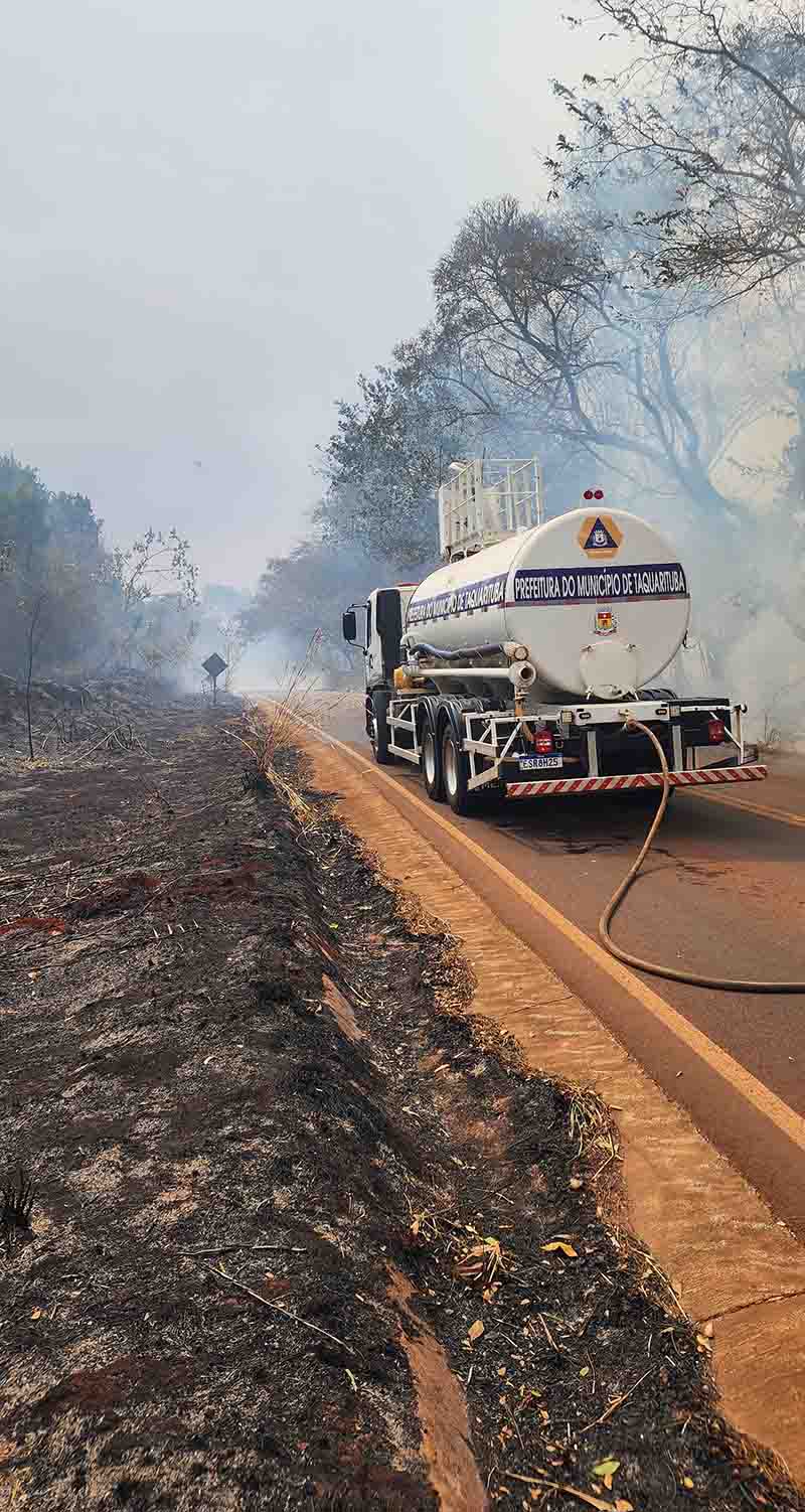 Defesa Civil de Taquarituba atua em três grandes focos de incêndio em menos de 24h - sudoestepaulista