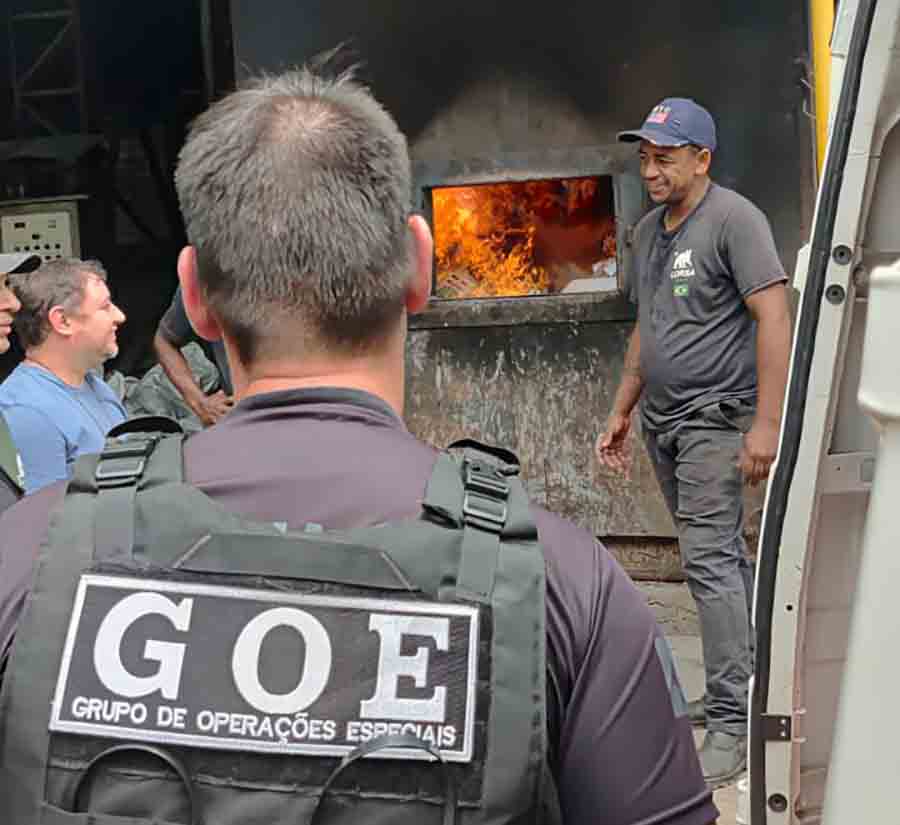 Mais de 1,3 tonelada de drogas apreendidas na região, vira fumaça em forno industrial em Avaré - sudoestepaulista
