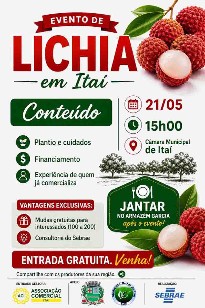 Itaí recebe evento técnico focado no cultivo e comercialização de lichia - sudoestepaulista